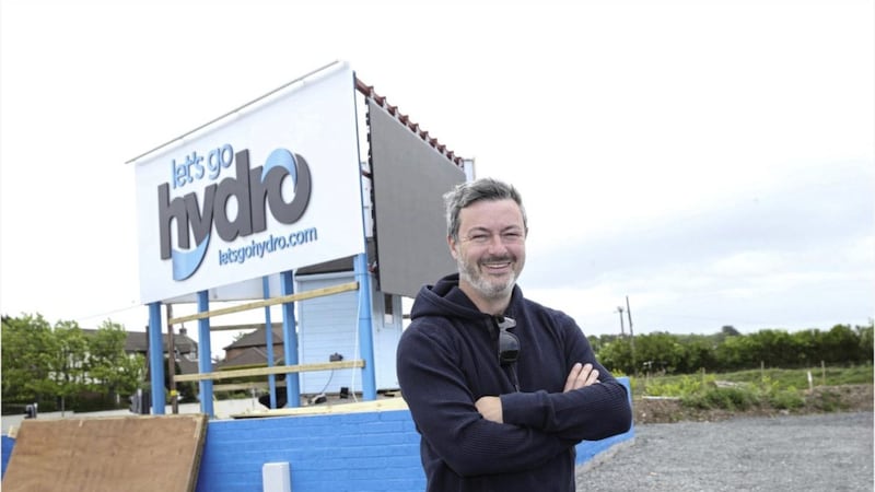Pete Boyle, CEO of Let&#39;s Go Hydro, will open a drive-in cinema on the Saintfield Road site next weekend. Picture by Hugh Russell 