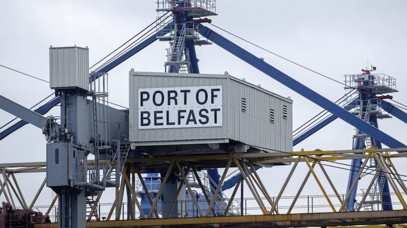 A Port of Belfast sign at Belfast Harbour. Picture by Liam McBurney/PA Wire 