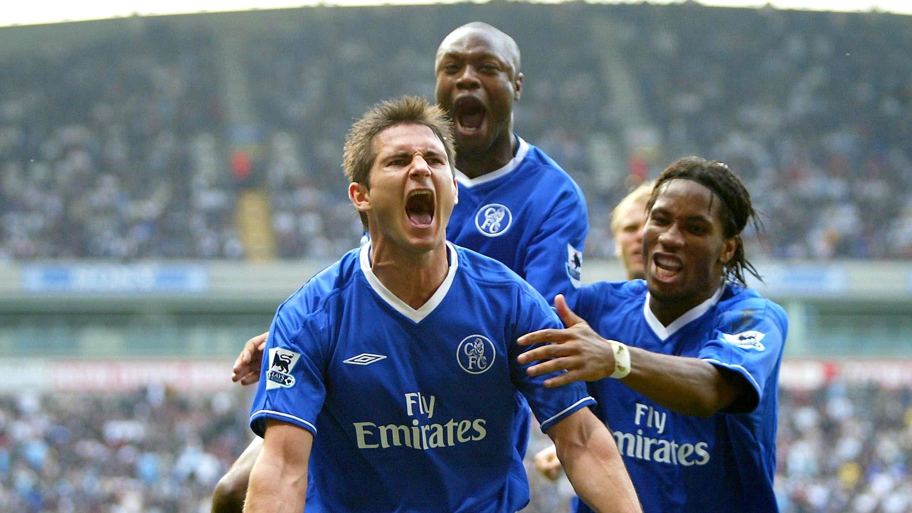 Frank Lampard scored twice to help Chelsea to the Premier League crown