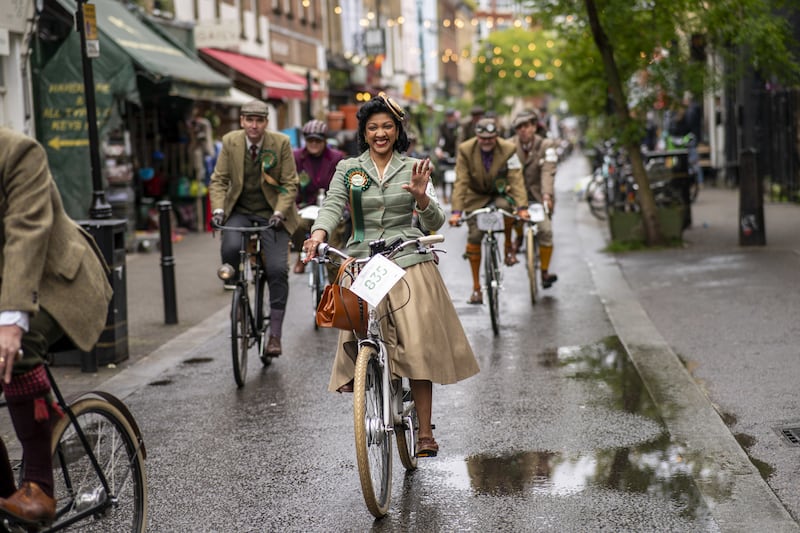 The event welcomed cyclists sporting a range of tweed outfits