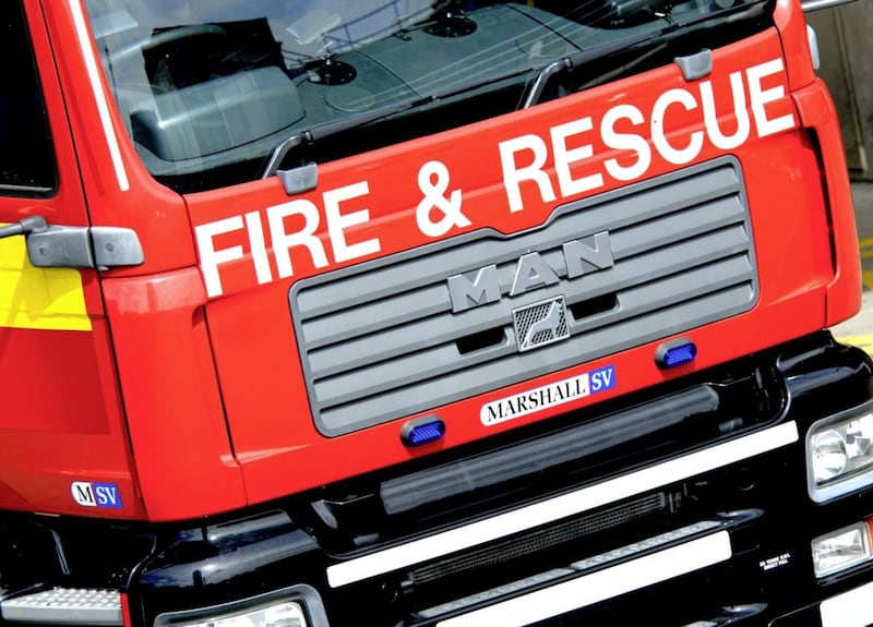 A family of 10, including eight young children, have escaped a deliberate house fire in Antrim