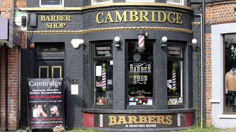 Cambridge Barbers on the Lisburn Road Picture Mal McCann. 