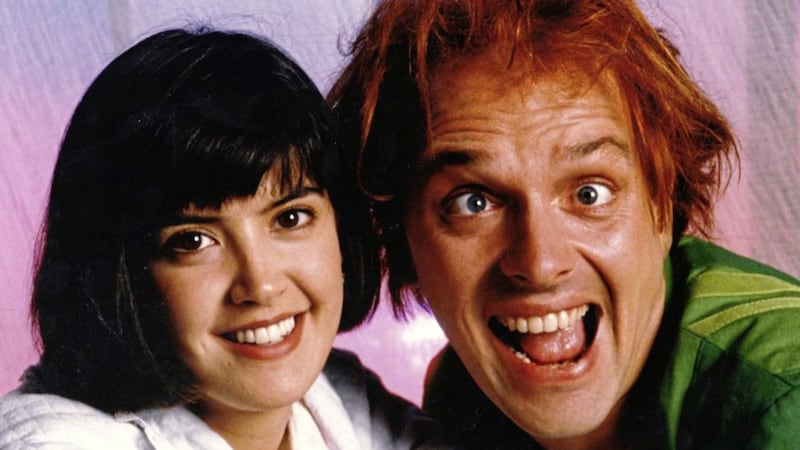 Phoebe Cates and Rik Mayall in Drop Dead Fred 