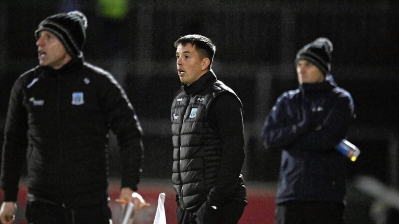Ronan O&#39;Neill (centre) is enjoying his coaching role in Fermanagh 