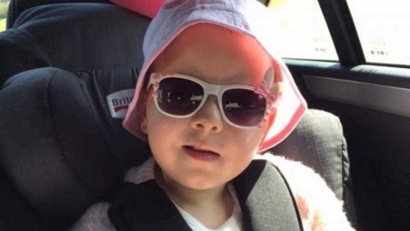 Little Eva Tomney who died on Saturday, three years after being diagnosed with a rare brain tumour  