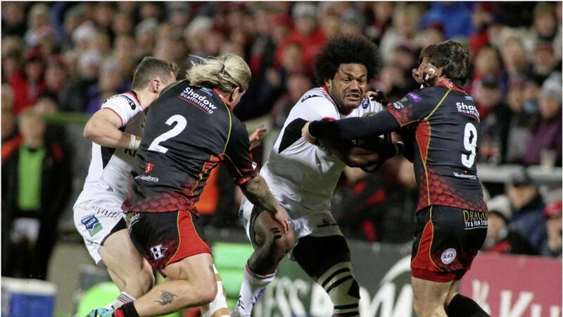 Henry Speight was among the try-scorers in Ulster&#39;s bonus-point win over Dragons at Kingspan Stadium on Friday Picture by Hugh Russell 