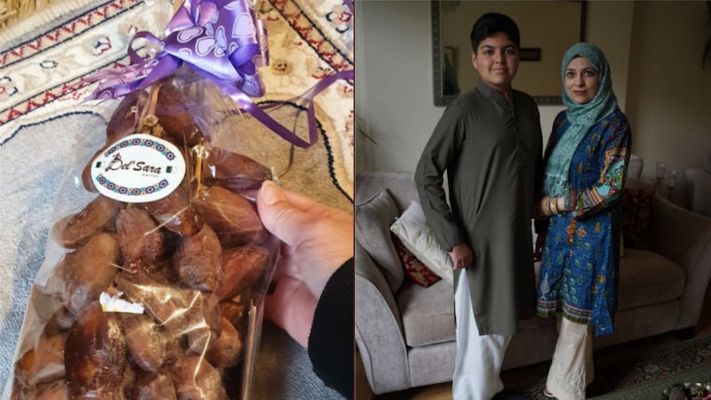 Shafaq Hassan from Streatham, south London, said her neighbour brought a prayer mat for her son in celebration of Eid.