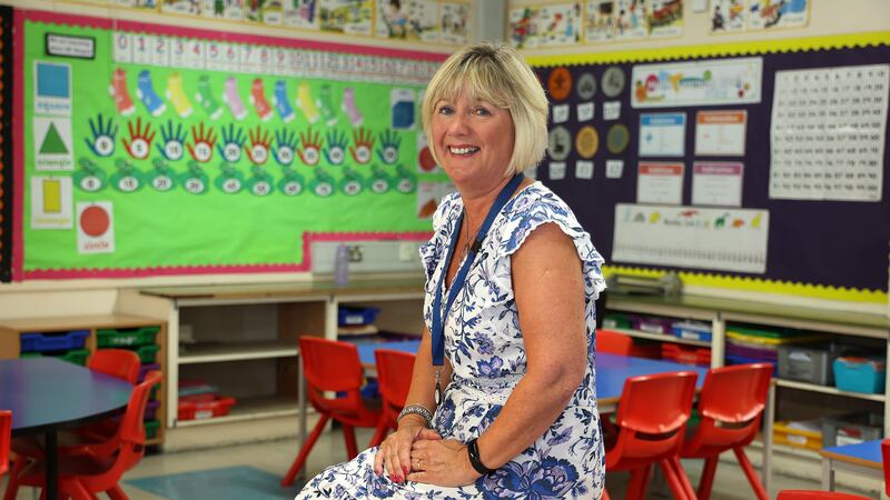 St John the Baptist teacher Christine Dolaghan retires after 35 years teaching. Picture by Mal McCann