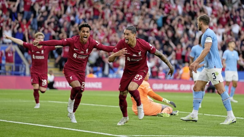 New Liverpool striker Darwin Nunez was on target in the Community Shield win over Man City last weekend and he could have a big role to play as the Reds aim to usurp City as Premier League champions this term Picture: PA 
