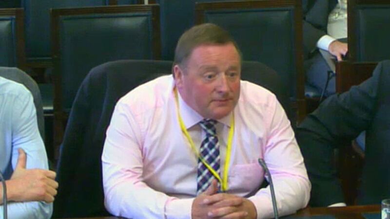 Co Tyrone farmer Thomas Douglas gives evidence to the Northern Ireland Affairs Committee. Picture by Northern Ireland Affairs Committee, Press Association