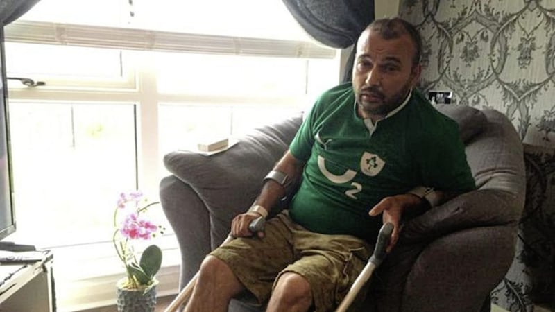 Hammer attack victim Mark Piff believes he was singled out because of the colour of his skin. Picture by the BBC. 