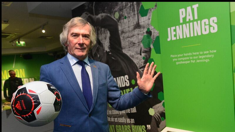 Pat Jennings won 119 caps for Northern Ireland and represented Spurs between 1964 and 1977 before switching allegiances across north London and joining Arsenal.