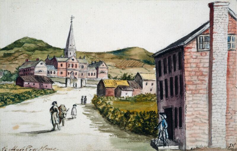 Painting of the Poor House 1783 by Nixon