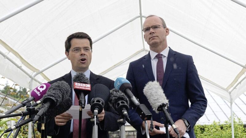 James Brokenshire and Simon Coveney will meet in Dublin where they are expected to discuss a fresh talks process. Picture by Pacemaker Press 