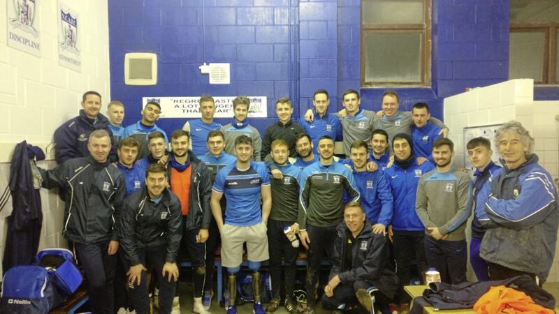Newry City fan Ryan Cinnamond, who lost both his legs eight years ago, addressed the club&#39;s players as they look to end a worrying five-game losing streak 