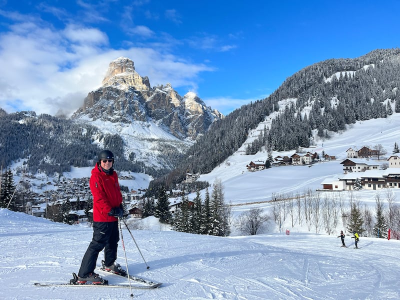 Chris takes in the epic views during his return to the Italian Dolomites