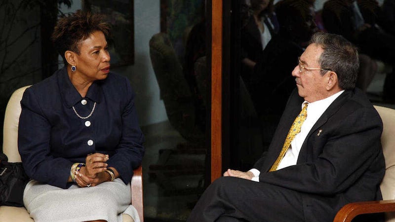 In this photo released by Cuba&#39;s presidential press office Cuba&#39;s President Raul Castro right meets with US Rep. Barbara Lee a California Democrat in Havana Monday April 6 2009. Castro met with six visiting members of the Congressional Black Caucus his first face-to-face discussions with U.S. leaders since he became Cuba&#39;s president last year. (AP Photo/Cuba Presidential Press Office Geovany Fernandez) \194.168.217.185OpenTextpcs csvTools.sh export.sh nohup.out pcs picdar2XML.sh renameImage.sh sample xmlTools.cdata-all-text.sh xmlTools.cdata-title.sh xmlTools.sh NO SALES \194.168.217.185OpenTextpcs csvTools.sh export.sh nohup.out pcs picdar2XML.sh renameImage.sh sample xmlTools.cdata-all-text.sh xmlTools.cdata-title.sh xmlTools.sh 