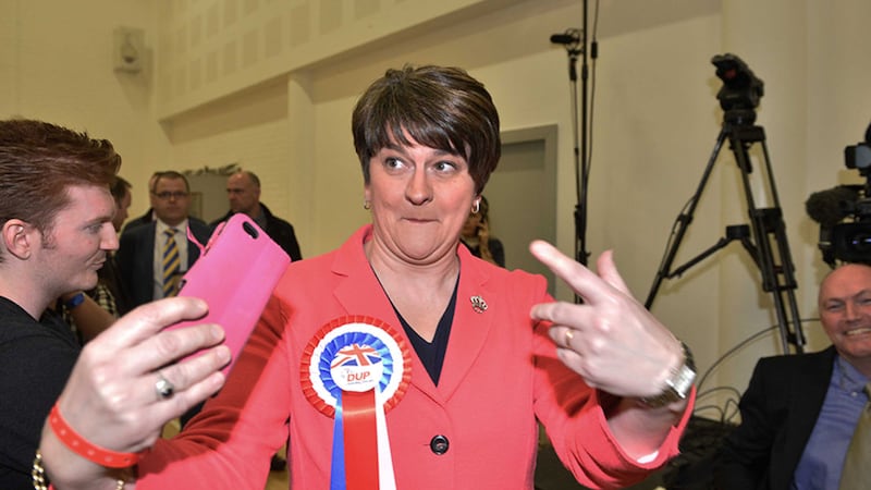 Arlene Foster pictured after her re-election&nbsp;
