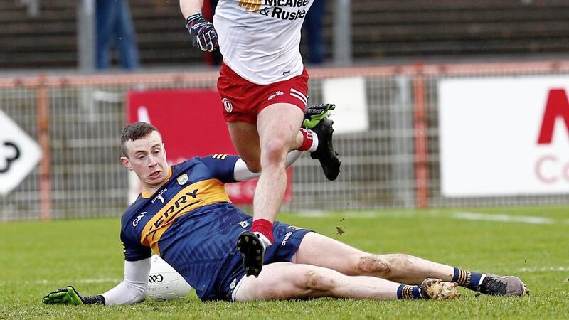 Tyrone&#39;s Darragh Canavan scored three points from play and turned creator for his side&#39;s second goal. Pic Philip Walsh. 