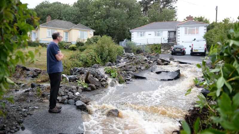 Flash floods have swept through Coverack, located on the Lizard Peninsula.