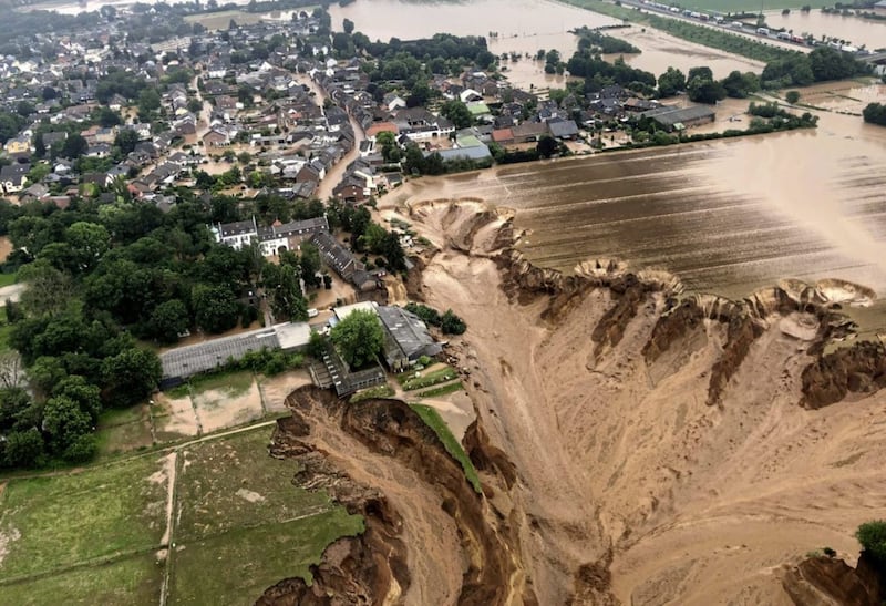 Germany was among the countries to suffer when extreme rainfall deluged Europe in July. Picture by Rhein-Erft-Kreis via AP 