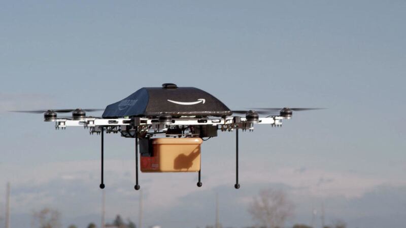 An airborne drone 
