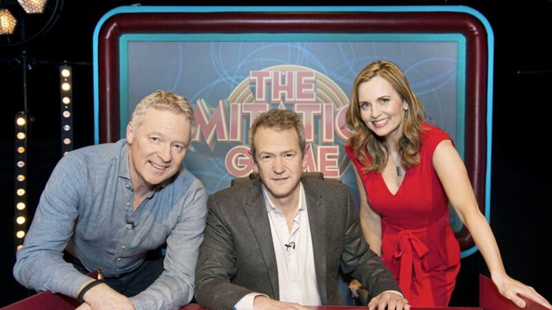 Rory Bremner (left), Alexander Armstrong (middle) and Debra Stephenson on The Imitation Game 