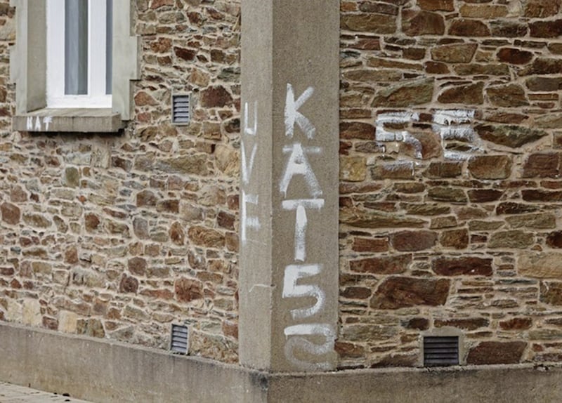 Police have launched an investigation after sectarian graffiti was daubed on St Mary&#39;s Chapel in Limavady. Picture by Pacemaker 