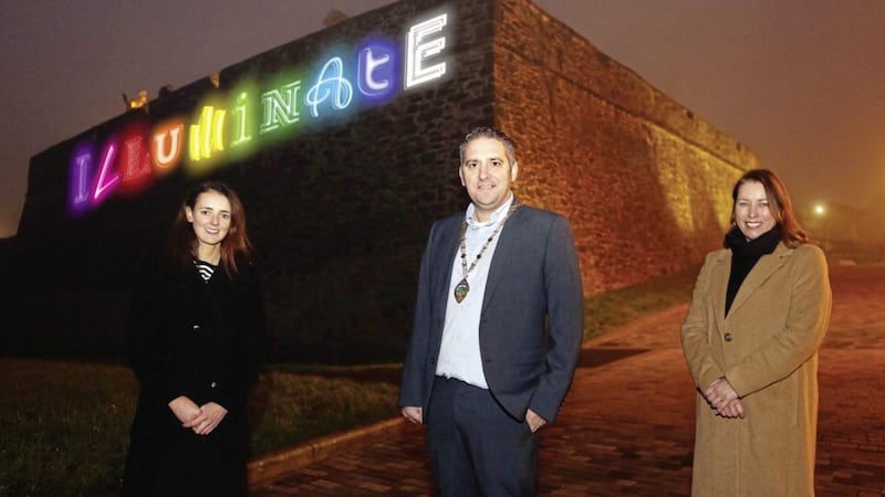 The Illuminate festival was launched by Derry&#39;s mayor, Graham Warke and deputy mayor, Christopher Jackson, pictured, along with Alison Leslie of Tourism NI and Assumpta O&#39;Neill from Visit Derry. 