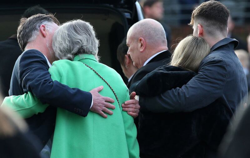 Fionnt&aacute;n McGarvey&rsquo;s funeral at St Brigid&rsquo;s Church in south Belfast. Picture by Mal McCann &nbsp;