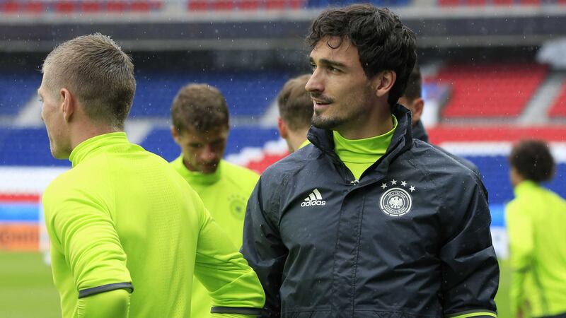 Germany's Mats Hummels during a training session at the Parc Des Princes on Monday<br />Picture by AP&nbsp;