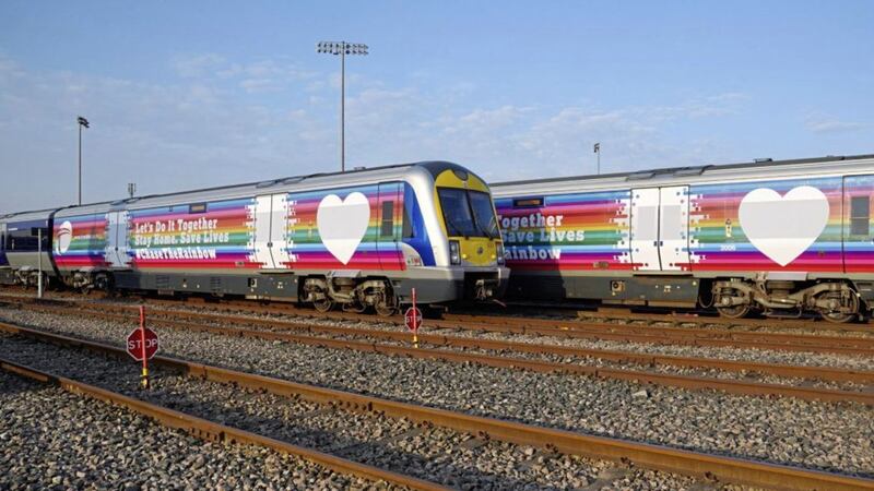 Two trains were given new rainbow designs as part of the Translink campaign during the coronavirus crisis 