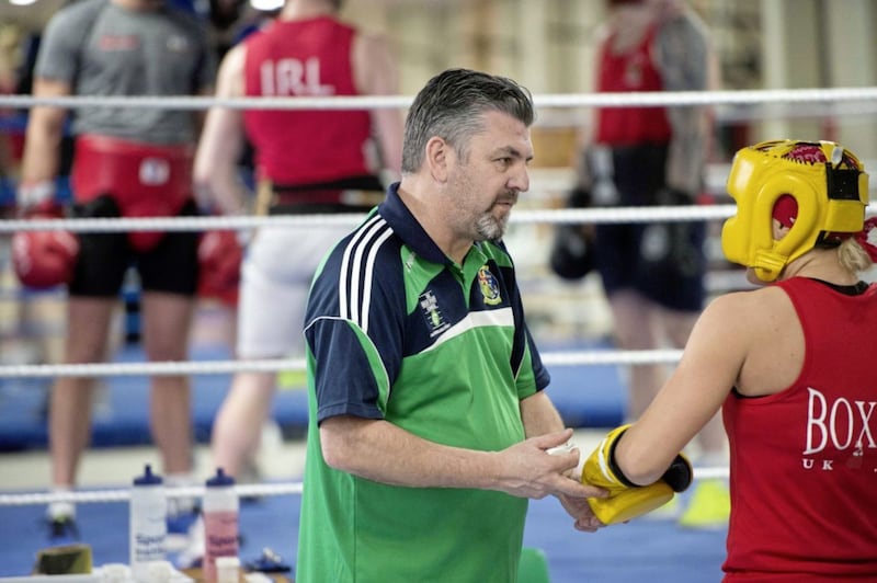 Ulster high performance head coach John Conlan welcomed 40 youth and junior boxers up to Jordanstown last week for a five-day training camp. Picture by Mark Marlow 