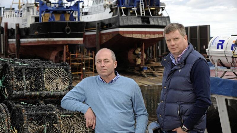 Davey Hill, left, and Alan McCulla represent a Kilkeel network of businesses who say more than 1,000 jobs could be created in the expanded harbour 