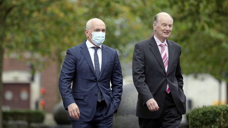 Former world champion and boxing promoter Barry McGuigan arrives at Belfast High Court. Picture by Stephen Davison/Pacemaker Press. 