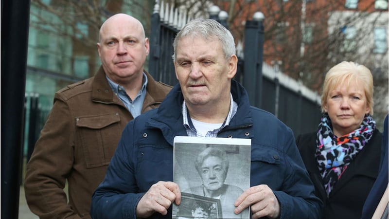 &nbsp;Francis Rowntree was 11 when he was shot dead. His brother Jim carried a photograph of their mother and Francis as he left court today. Picture by Hugh Russell