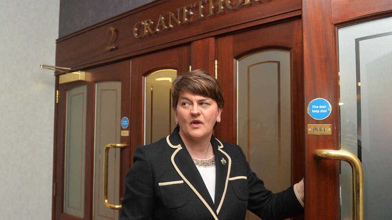 A new door opened yesterday for Arlene Foster as she formally took up the role of First Minister. Photo Colm Lenaghan/Pacemaker Press 