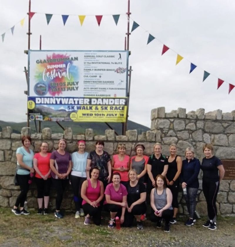 Participants in the Dinnywater Dander which raised funds for Mourne Mountain Rescue and Autism Support Kilkeel. 