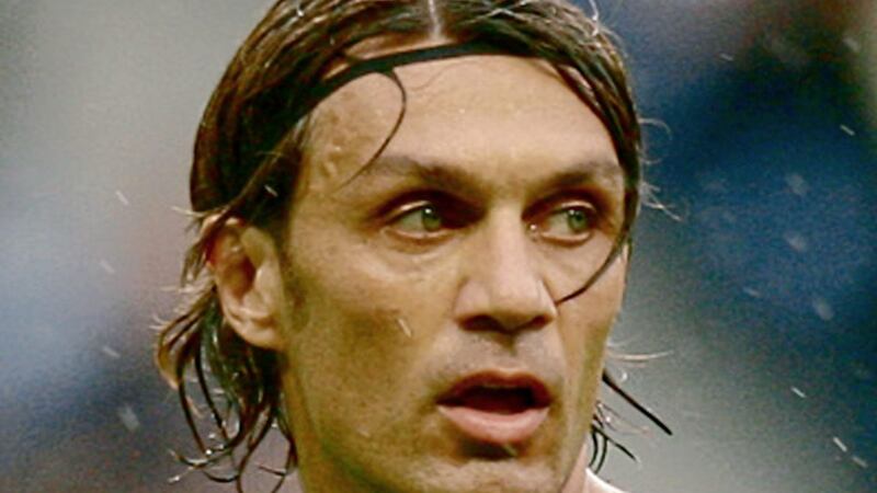  Paolo Maldini during his playing days for AC Milan 