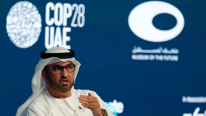 Sultan Al-Jaber has hit out at critics saying they do not know what his industry is doing (Kamran Jebreili/AP)