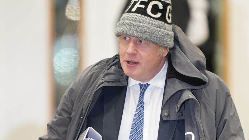 Former prime minister Boris Johnson leaves Dorland House in London after giving evidence to the UK Covid-19 Inquiry (Victoria Jones/PA)