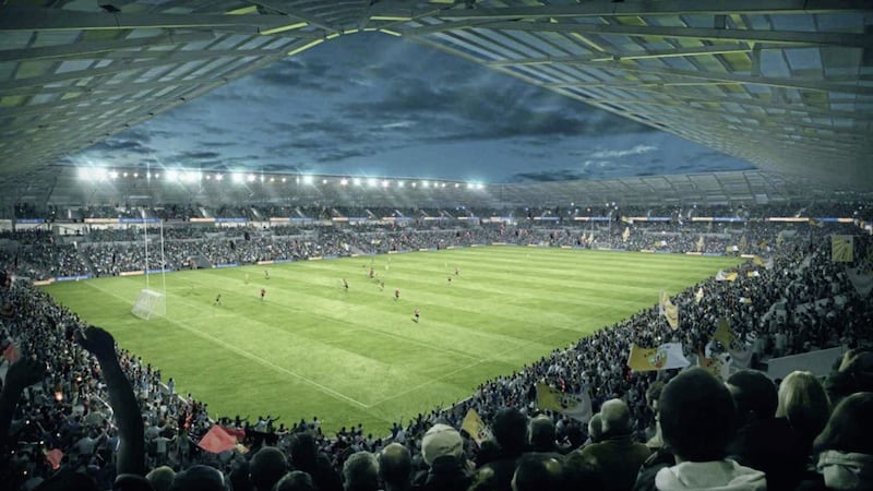 How the new proposed Casement Park GAA stadium would look 