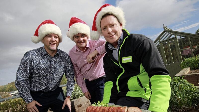 Pictured are: John Cowan, Finnebrogue Asda account manager; Moray Gray, Finnebrogue Artisan&rsquo;s new product development manager for Asda; and Simon Fisher, Asda Downpatrick general store manager. 