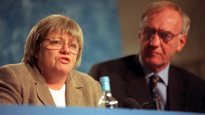 Mo Mowlam and David Andrews led the British and Irish delegations at an intergovernmental conference in 1998 (Ben Curtis/PA)