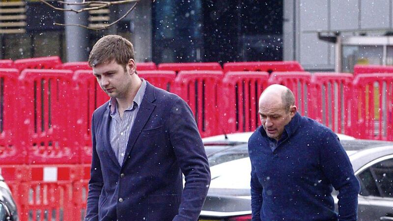 Ulster Rugby&#39;s Rory Best (right) and Ian Henderson attended Belfast Crown Court last week. Picture by Pacemaker 