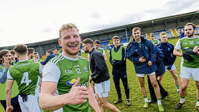 Fermanagh&rsquo;s joy at clinching promotion from Division Three at the weekend was matched by that of other promoted counties such as Carlow from Division Four and Cavan from Division Two. An incentivised tiered Championship could generate similar scenes of delight among the successful counties Picture by Ronan McGrade 