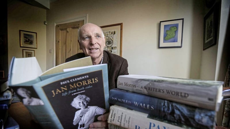 Journalist, broadcaster and author Paul Clements at his Belfast home. He has written Jan Morris: Life From Both Side, a widely acclaimed biography of the travel writer and transgender pioneer who died in 2020. Picture by Hugh Russell 