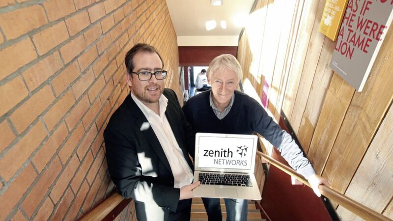 Martin Lyons from Zenith Networks with Maurice Kinkaid of East Side Partnership 