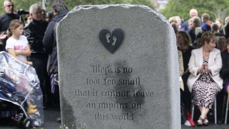 A permanent memorial marking the final resting place of more than 7,000 babies buried in the `Baby Haven&#39; in the City Cemetery in Belfast was officially unveiled yesterday. Picture by Hugh Russell 