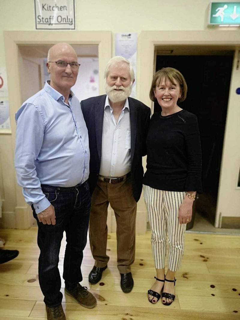 Tom Blee with his wife Bridget and John Sheahan of The Dubliners 